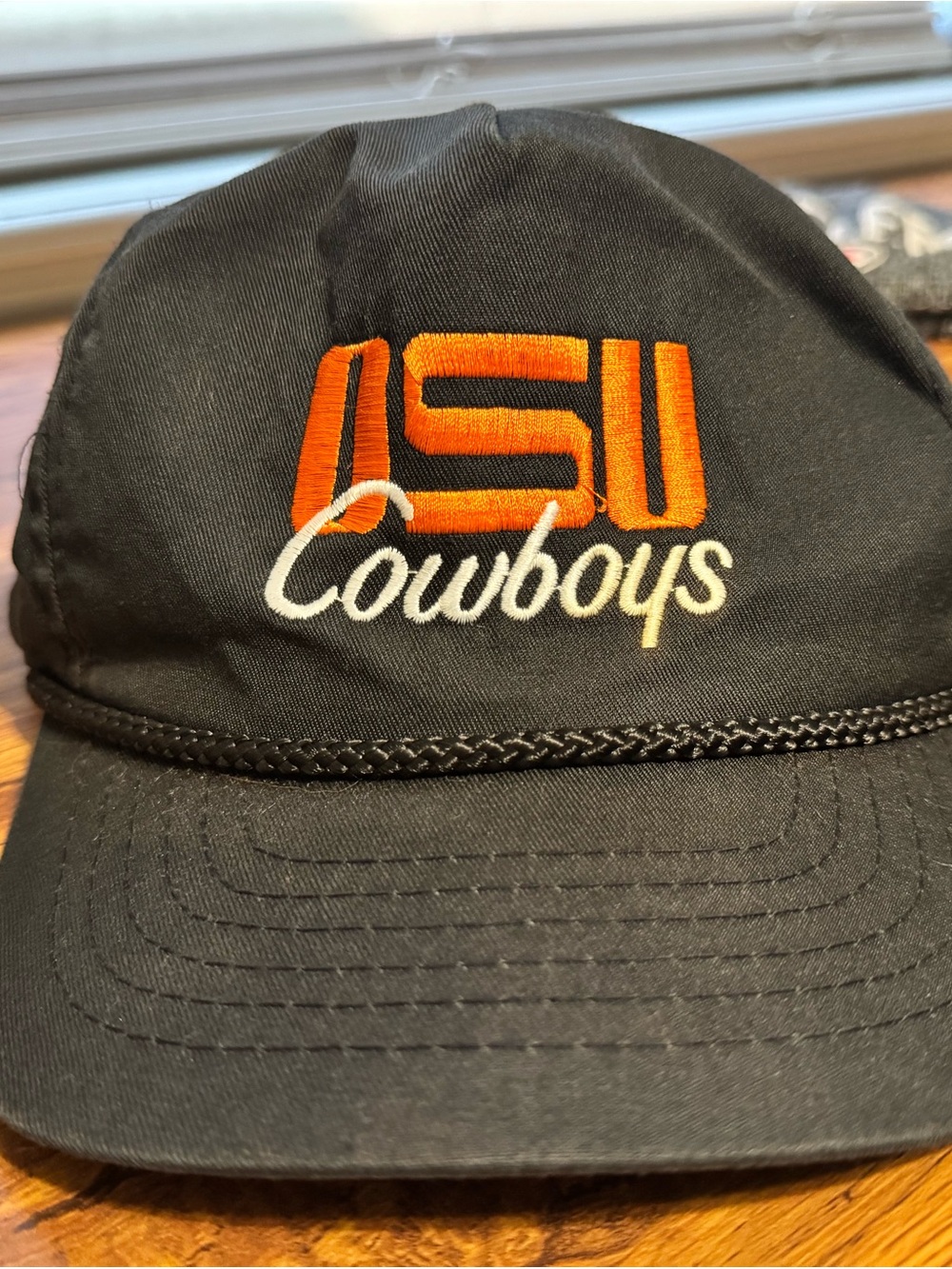 Vintage Oklahoma State University Top of the World Black Cap with Orange Accent